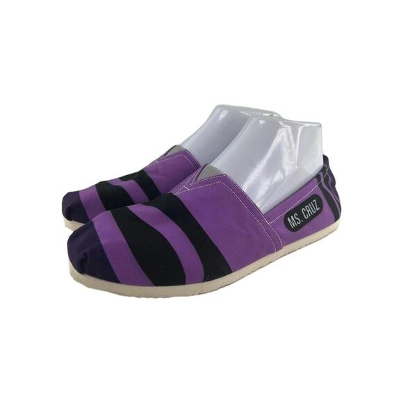 Groove Bags Women's MS. CRUZ Slip-On Shoes US 7.5 Purple Canvas Slippers Loafers - Picture 1 of 11